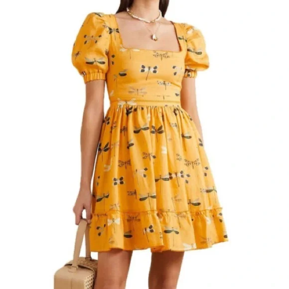 knee length dresses for ladies Salvador Encaje Embroidered Mini Dress
